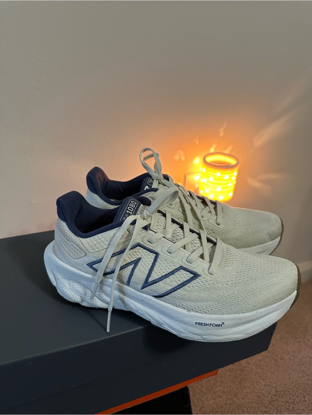 New Balance Fresh Foam, Women’s Blue and Linen Running Sneakers. Size 6.5